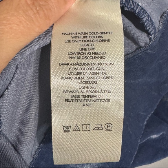 NWT Free People Ferrier mini Slate Blue Smocked dress med - Picture 7 of 8